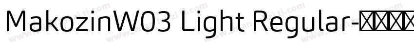 MakozinW03 Light Regular字体转换